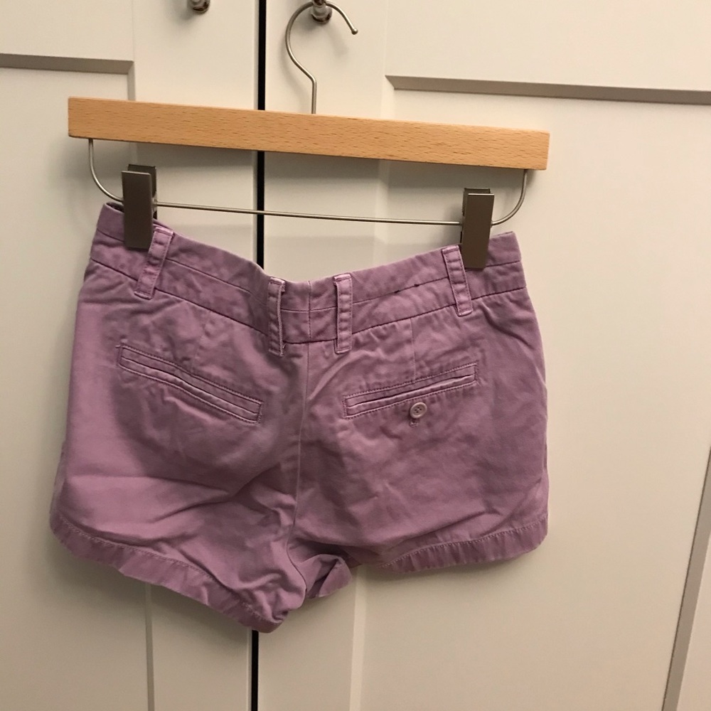 💜 J.Crew Purple Chino Shorts Size 0 - Picture 9 of 9